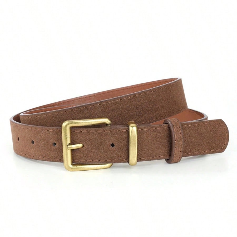 Retro-style suede leather belt with simple button closure design. Women s formal suit accessory. коричневий
Retro-style suede leather belt with simple button closure design. Women s formal suit accessory. коричневий