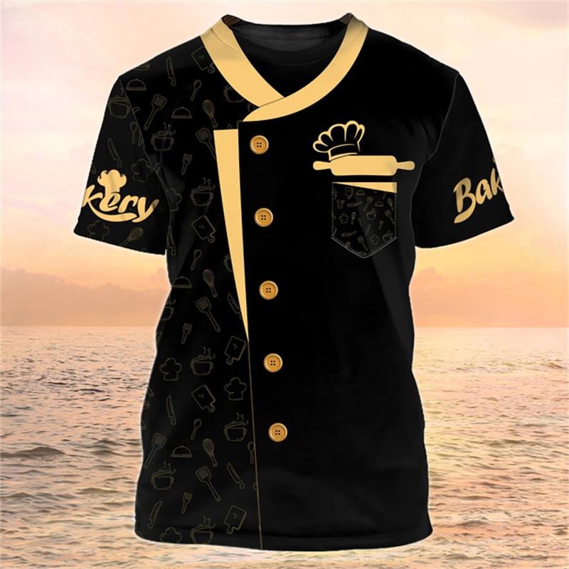 Летняя мужская мода футболки для кондитера униформа пекаря повседневная свободная дышащая одежда унисекс свободный короткий рукав 5XL
Летняя мужская мода футболки для кондитера униформа пекаря повседневная свободная дышащая одежда унисекс свободный короткий рукав 5XL