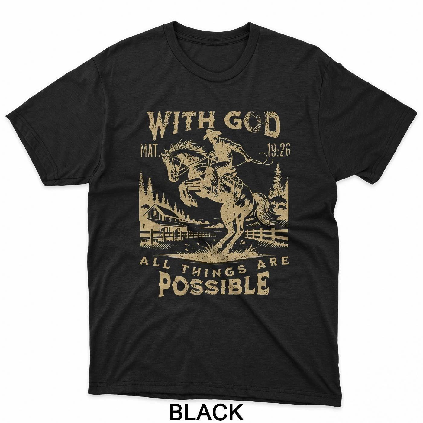Retro Rodeo With God All Things Are Possible Gift Men Women T-Shirt 2XL
Retro Rodeo With God All Things Are Possible Gift Men Women T-Shirt 2XL