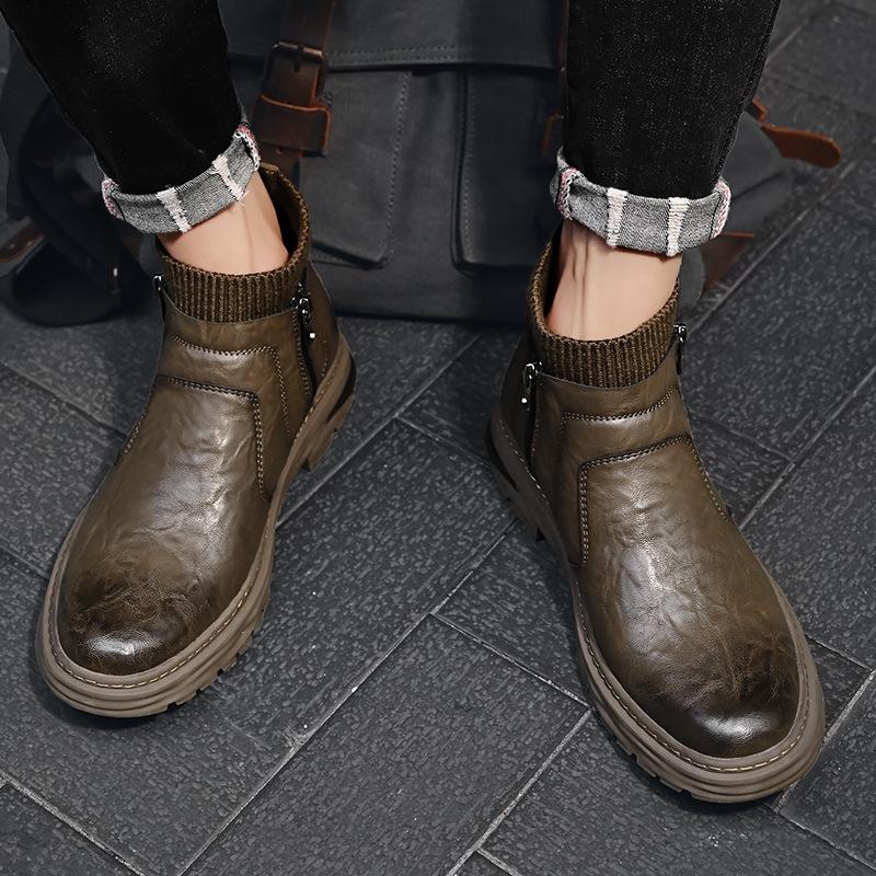 2024 summer new men s high-top British leather zipper soft-faced soft-soled wear-resistant leather boots casual Martin boots 38 хаки
2024 summer new men s high-top British leather zipper soft-faced soft-soled wear-resistant leather boots casual Martin boots 38 хаки