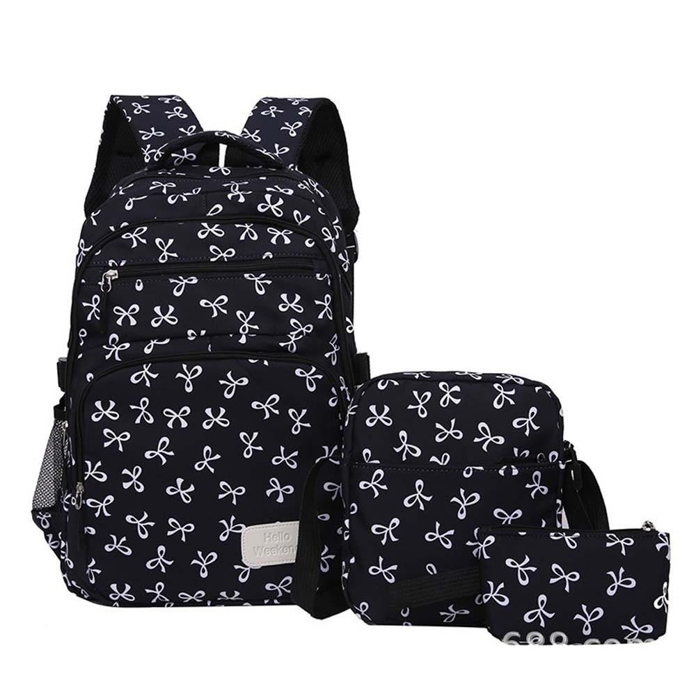 Daypack Three-piece School Bag Set Casual Large Capacity Nylon Bow Backpack Durable Scratch Prevention Students School Bag Daily чёрный
Daypack Three-piece School Bag Set Casual Large Capacity Nylon Bow Backpack Durable Scratch Prevention Students School Bag Daily чёрный