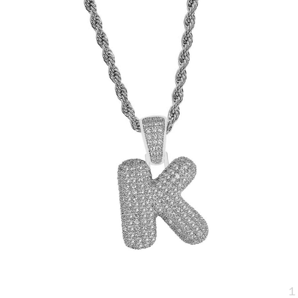 L/K/J/I/H Letter Pendant Necklace With Full Micro Zircon Crystal срібний
L/K/J/I/H Letter Pendant Necklace With Full Micro Zircon Crystal срібний