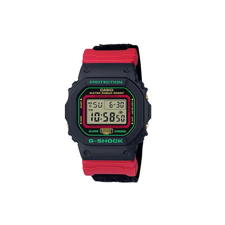 Casio G-Shock Classic Retro Square Fashion Color Block Street Style LCD Display Electronic Movement Fabric Strap Men Watches Black DW-5600THC-1 Black Red
Casio G-Shock Classic Retro Square Fashion Color Block Street Style LCD Display Electronic Movement Fabric Strap Men Watches Black DW-5600THC-1 Black Red