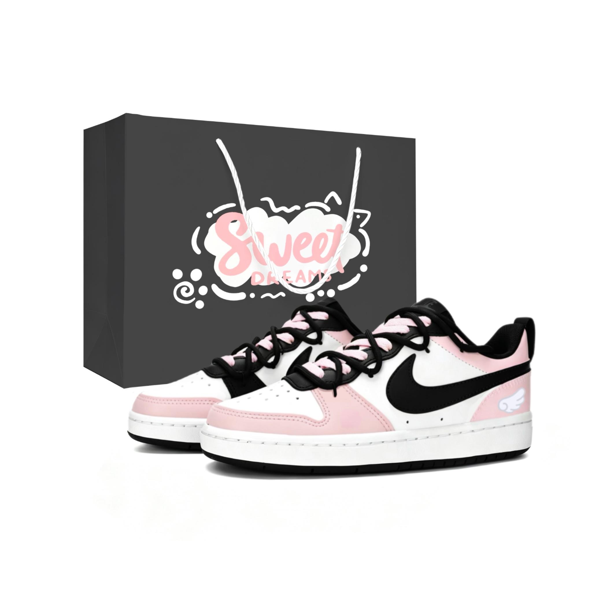 Nike Court Borough Black Pink Wing Pu Low top Skateboard Shoes Women s BQ5448-115(Team2350) 37.5
Nike Court Borough Black Pink Wing Pu Low top Skateboard Shoes Women s BQ5448-115(Team2350) 37.5