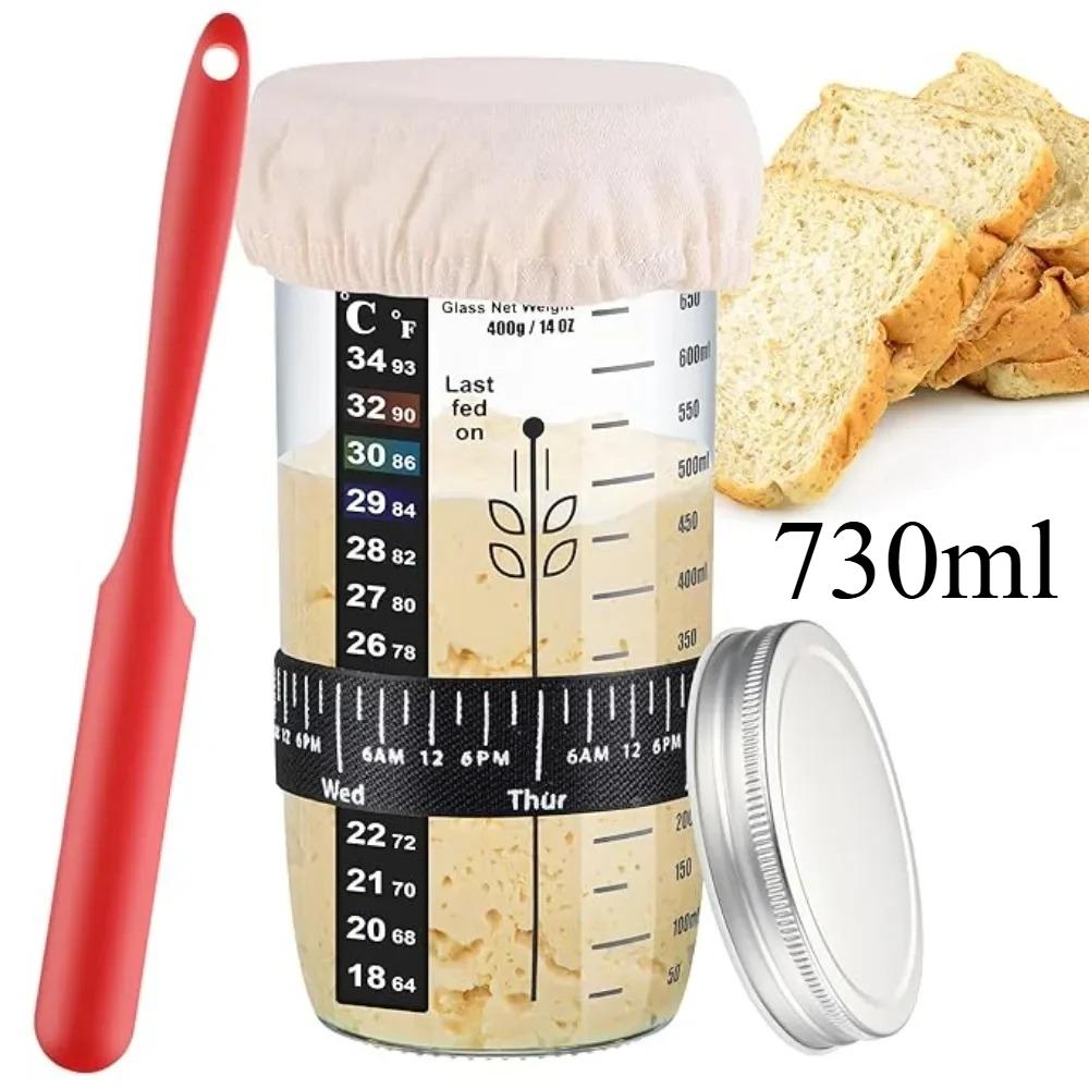 Sourdough Starter Kit 24Oz Sourdough Container Silicone Spatula Thermometer Lid for Perfect Gift Sourdough Bread Starter Kits
Sourdough Starter Kit 24Oz Sourdough Container Silicone Spatula Thermometer Lid for Perfect Gift Sourdough Bread Starter Kits