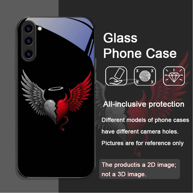 Funny Angels Devils Wings Pattern Tempered Glass Phone Case for Samsung Galaxy S25 Ultra S24 S23 Plus S22 S21 S20 FE M53 Covers Galaxy M16
Funny Angels Devils Wings Pattern Tempered Glass Phone Case for Samsung Galaxy S25 Ultra S24 S23 Plus S22 S21 S20 FE M53 Covers Galaxy M16