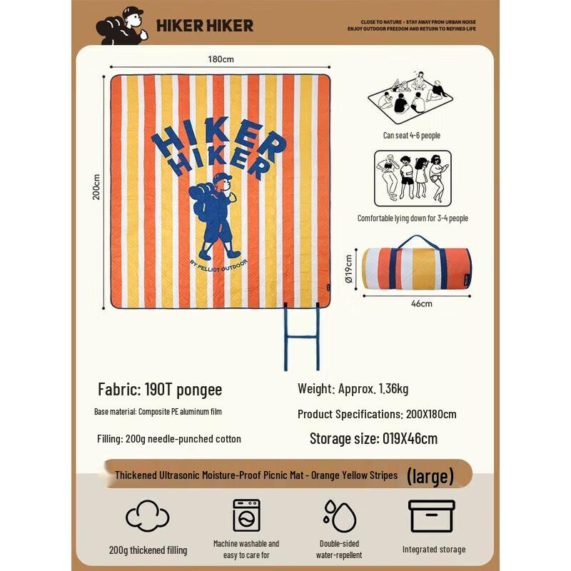 Pelliot Hiker Striped Picnic Mat
Pelliot Hiker Striped Picnic Mat