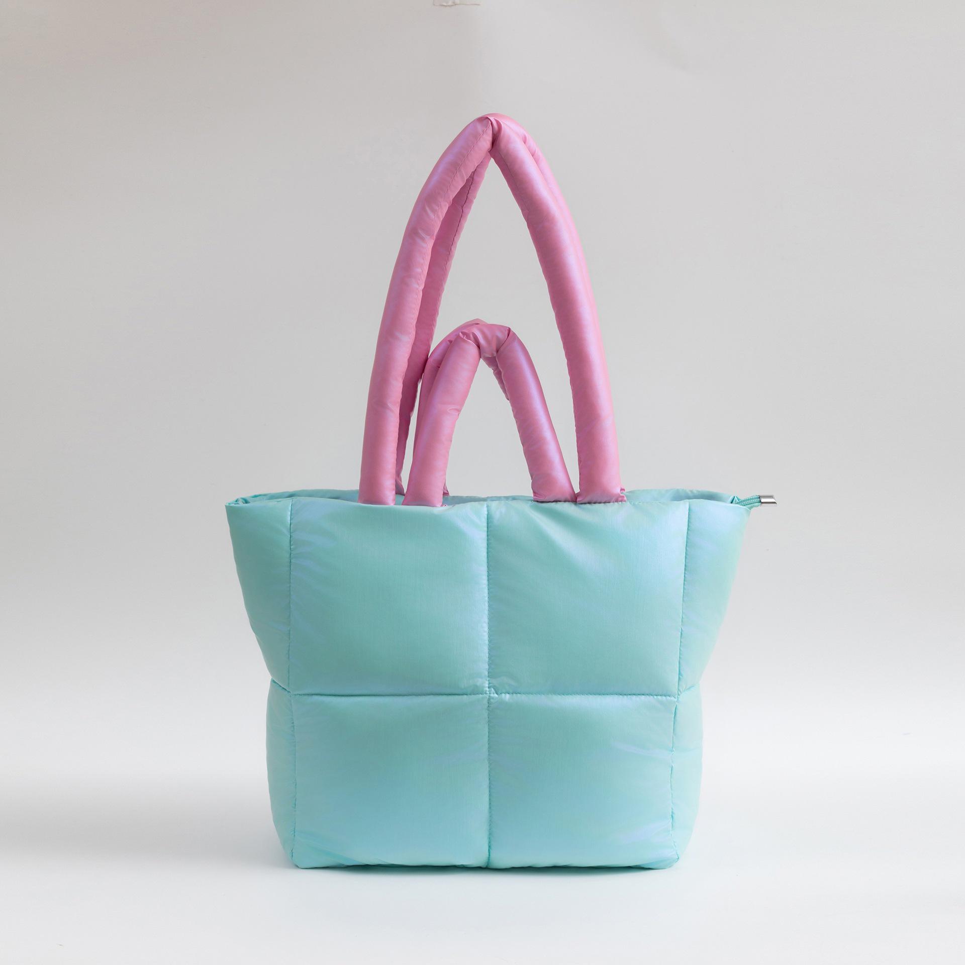 2025 Space Cotton Shoulder Tote: Padded Grid Design зелёный
2025 Space Cotton Shoulder Tote: Padded Grid Design зелёный