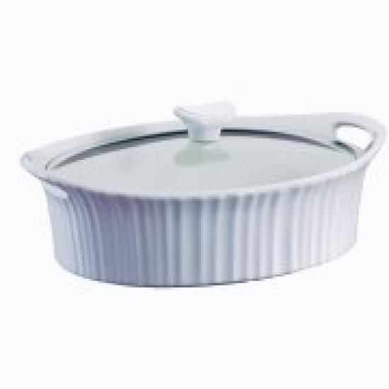French White Quart Oval Casserole with Glass Lid Durable Stoneware Material 2.5 - білий
French White Quart Oval Casserole with Glass Lid Durable Stoneware Material 2.5 - білий