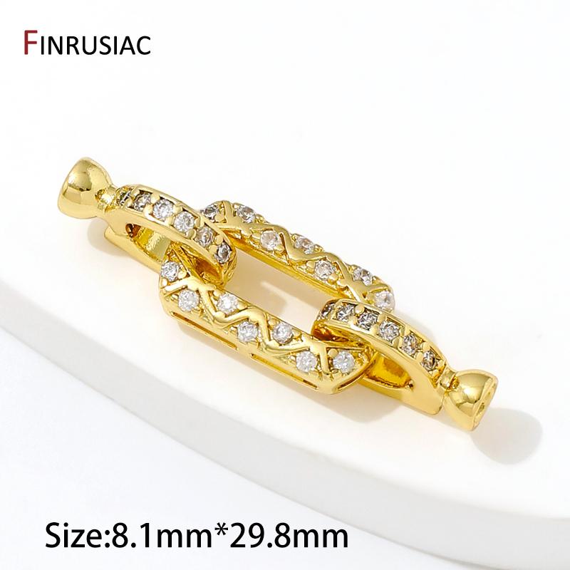 18K Gold Plated Brass Rectangle Pearl Clasps Connector,Inlaid Zircon Pearl Clasps Fasteners,Clasps For Bracelet Making Supplies 1 piece
18K Gold Plated Brass Rectangle Pearl Clasps Connector,Inlaid Zircon Pearl Clasps Fasteners,Clasps For Bracelet Making Supplies 1 piece