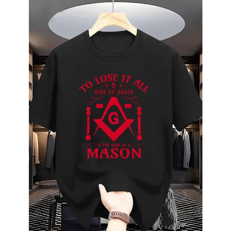 Stone Mason Print Summer New Men S Casual Fashion Trendy Short Sleeve Stretchy Ribbed Round Neck Comfortable Breathable T-Shirt S чёрный
Stone Mason Print Summer New Men S Casual Fashion Trendy Short Sleeve Stretchy Ribbed Round Neck Comfortable Breathable T-Shirt S чёрный