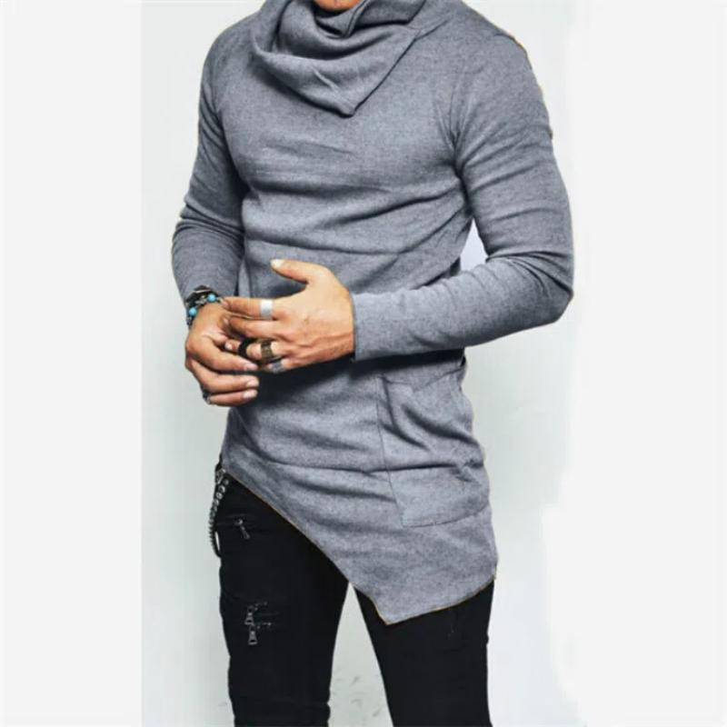 Spring Autumn New Pile Collar Long Sleeved Solid Color High Street T-Shirts Man Fashion Pocket Patchwork Asymmetrical Pullovers M
Spring Autumn New Pile Collar Long Sleeved Solid Color High Street T-Shirts Man Fashion Pocket Patchwork Asymmetrical Pullovers M