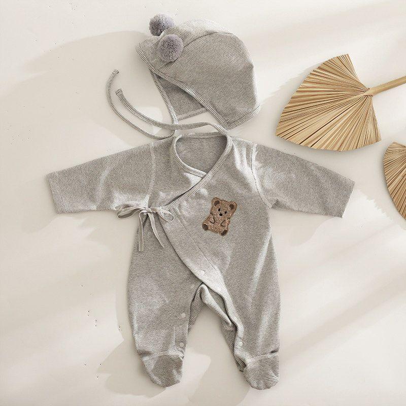 All-Cotton Pure Cotton Newborn Baby Clothes, Spring and Autumn Styles, Full-Month Monk-Style Clothing, Long-Sleeve One-Piece Romper for Newborns Gray Stripes 52
All-Cotton Pure Cotton Newborn Baby Clothes, Spring and Autumn Styles, Full-Month Monk-Style Clothing, Long-Sleeve One-Piece Romper for Newborns Gray Stripes 52