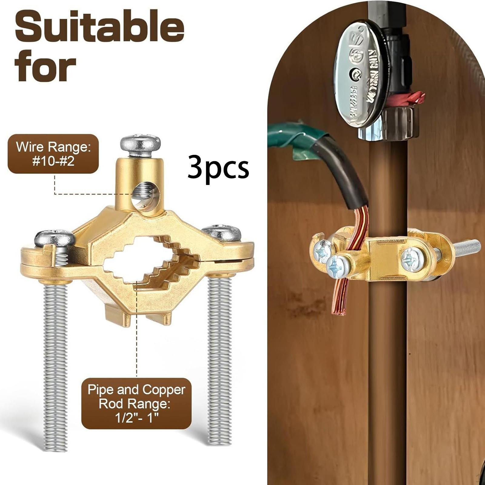 Adjustable Ground Clamp 1/2 to 1 Hardware Connector for Conduit Fitting 3pcs
Adjustable Ground Clamp 1/2 to 1 Hardware Connector for Conduit Fitting 3pcs
