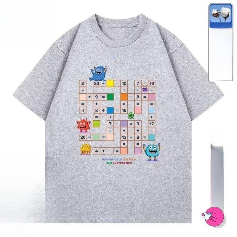 Childrens Fun Math Crossword Game Printing Shortsleeved Pure Comfortable Cotton Tshirt for Unisex and Women Couples Loose Style 4XL
Childrens Fun Math Crossword Game Printing Shortsleeved Pure Comfortable Cotton Tshirt for Unisex and Women Couples Loose Style 4XL