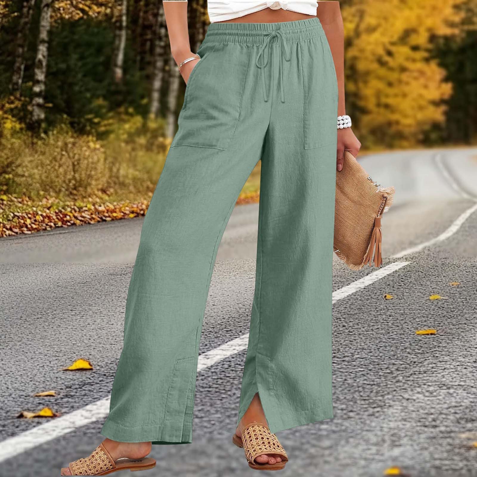 Women s Casual And Fashionable Solid Color Loose Pants With Pocketes XXL зелений
Women s Casual And Fashionable Solid Color Loose Pants With Pocketes XXL зелений