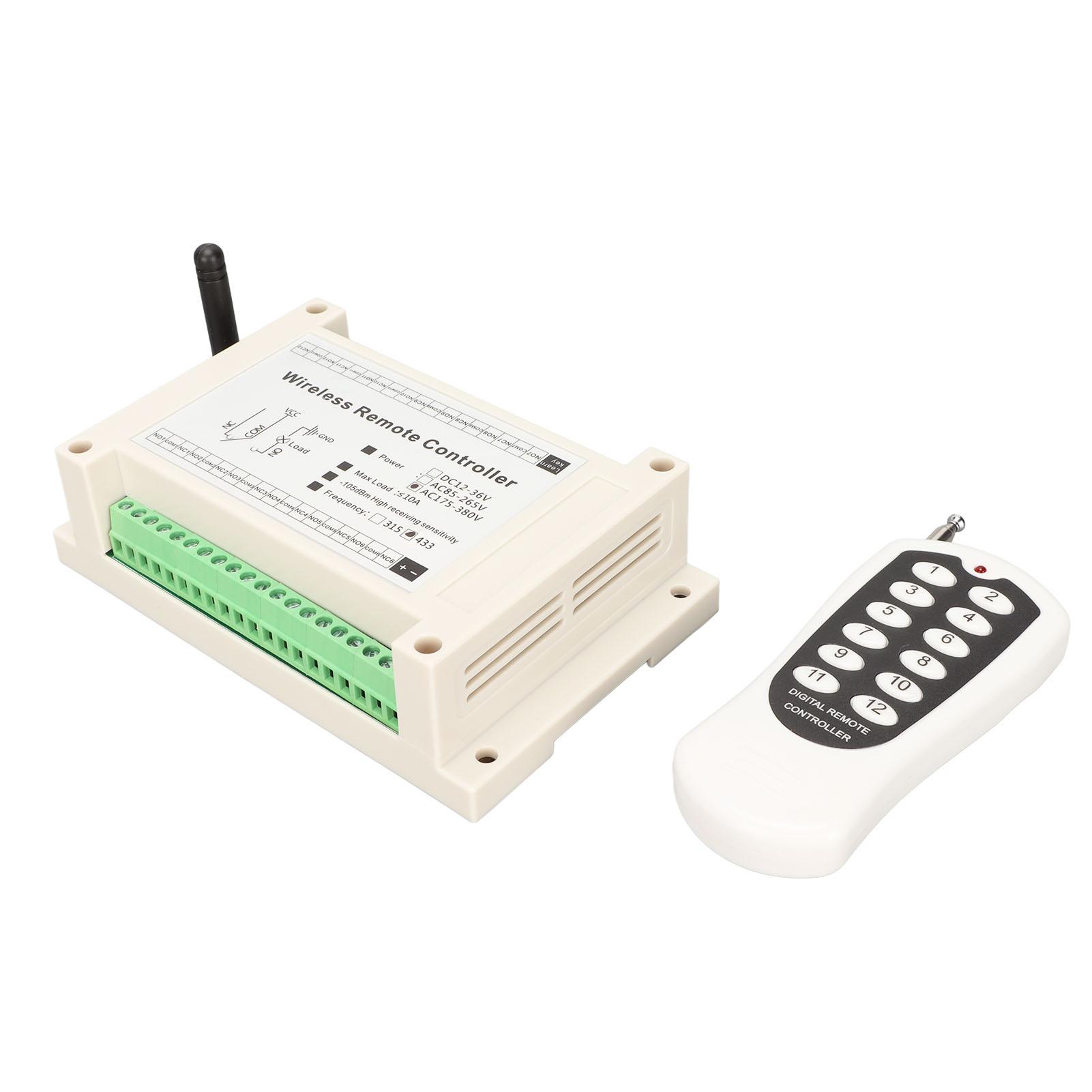 Релейный пульт дистанционного управления AC175‑380V 12-канальный 12-кнопочный беспроводной радиочастотный пульт дистанционного управления для
Релейный пульт дистанционного управления AC175‑380V 12-канальный 12-кнопочный беспроводной радиочастотный пульт дистанционного управления для