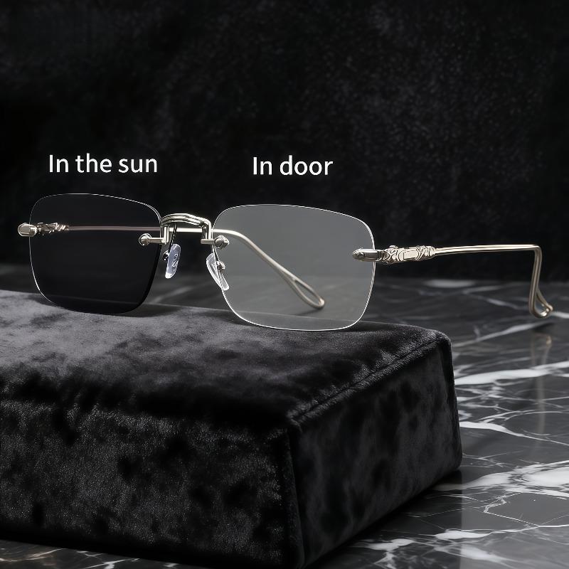 Men s and Women s Frameless Square Square Light Sensing Color Changing Flat Glasses Can Be Used for Outdoor Sunshade Sunglasses срібний
Men s and Women s Frameless Square Square Light Sensing Color Changing Flat Glasses Can Be Used for Outdoor Sunshade Sunglasses срібний