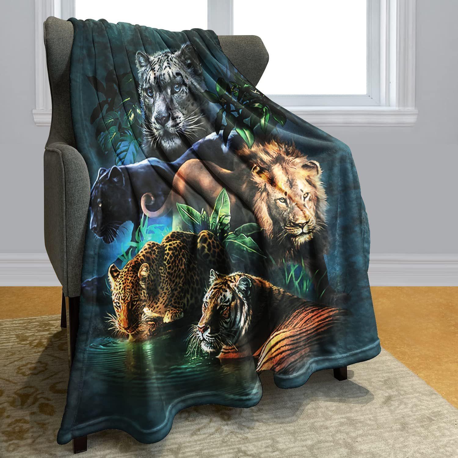 Jungle animal flannel blanket soft fluffy wool sofa bed tiger leopard lion 75cm x 90cm
Jungle animal flannel blanket soft fluffy wool sofa bed tiger leopard lion 75cm x 90cm