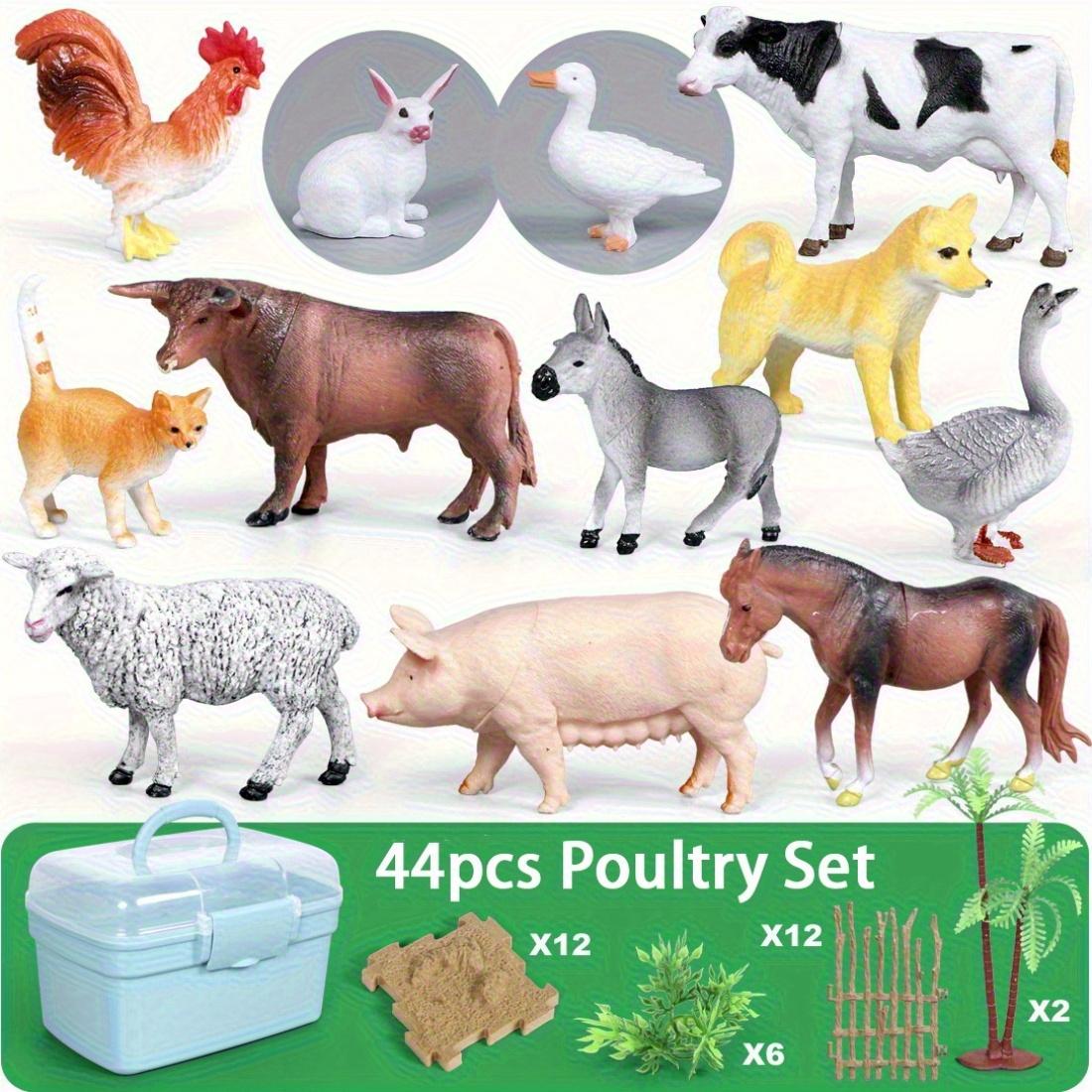 Фигурки домашних животных Реалистичные пластиковые игрушки-животные с заборами Игровой набор Образовательный рождественский подарок на день рождения для детей и малышей
Фигурки домашних животных Реалистичные пластиковые игрушки-животные с заборами Игровой набор Образовательный рождественский подарок на день рождения для детей и малышей