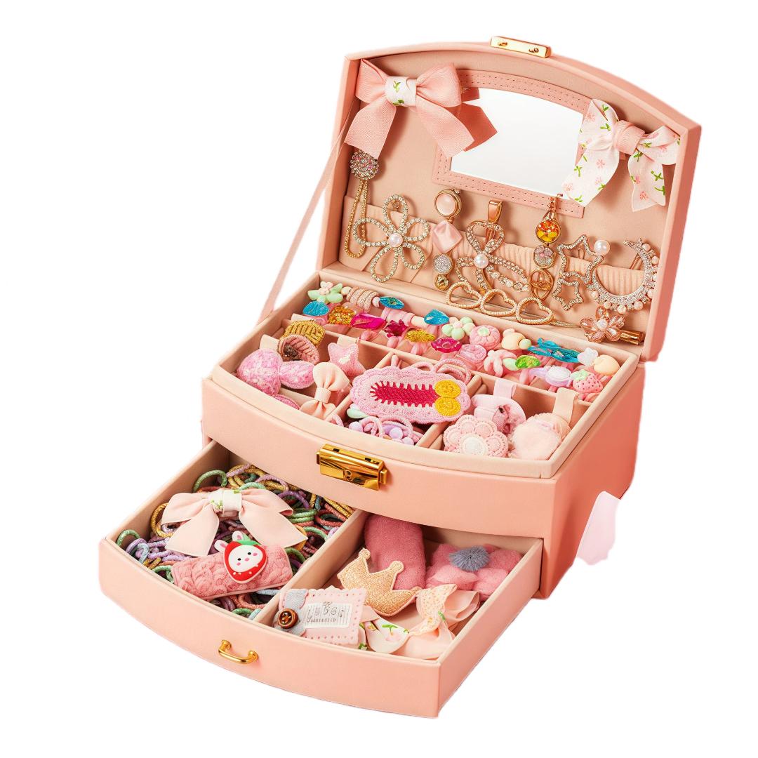 Dimoarch Jewelry Box, Princess Play Toy, DIY Accessories, Beading, Dress-Up, Hair Clips, Hair Rings, Ring Storage Box
Dimoarch Jewelry Box, Princess Play Toy, DIY Accessories, Beading, Dress-Up, Hair Clips, Hair Rings, Ring Storage Box