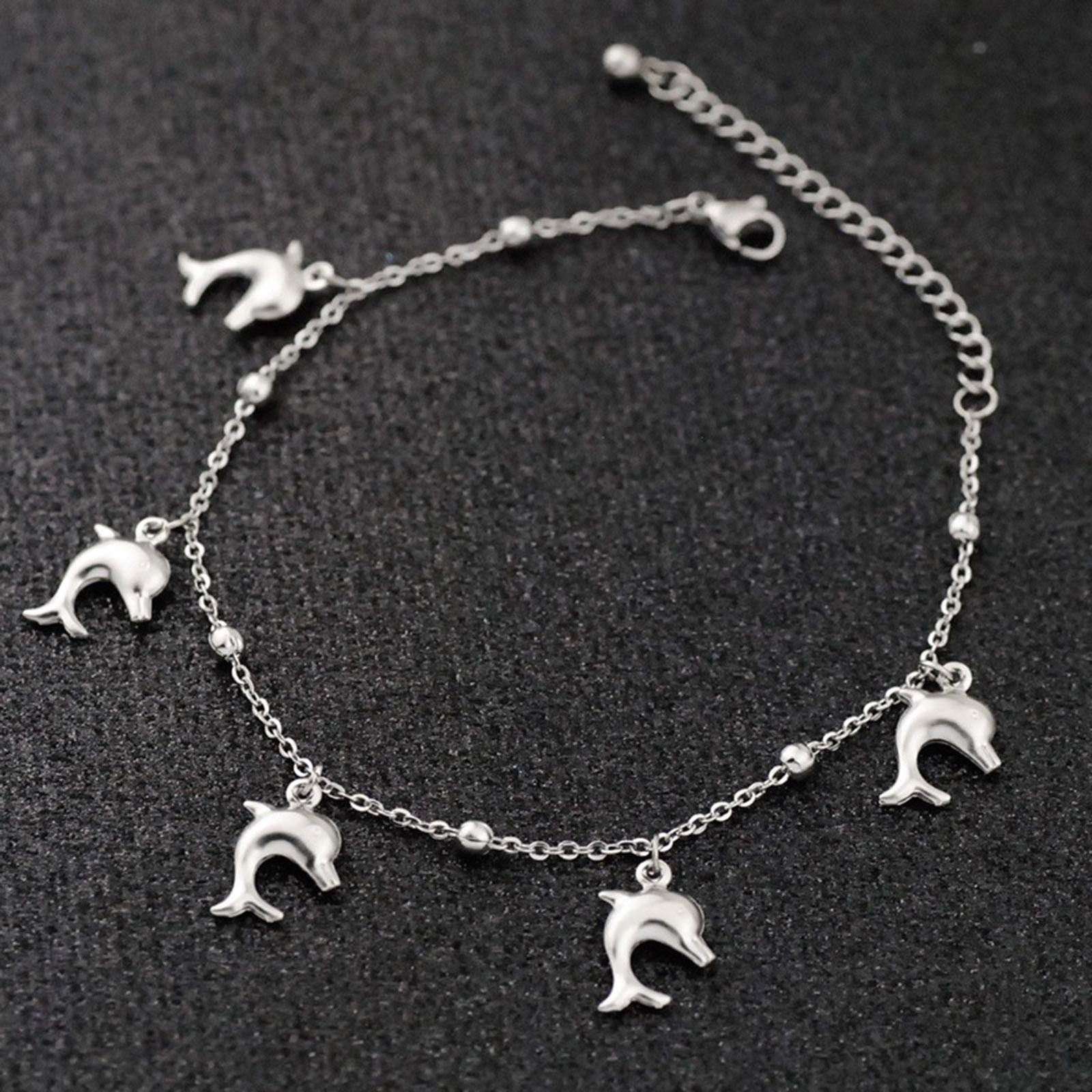 1PC Stainless Steel Shell Star Dolphin Anklet Silver Color Ocean Pendant Chain Anklet Women Summer Beach Barefoot Sandal Jewelry
1PC Stainless Steel Shell Star Dolphin Anklet Silver Color Ocean Pendant Chain Anklet Women Summer Beach Barefoot Sandal Jewelry
