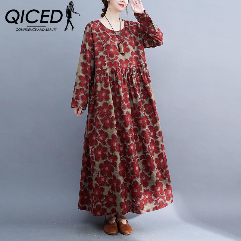 QICED женское платье большого размера, тонкое, для пожилых людей, длинное, слегка полноватое, мм, свободное, с длинным рукавом, с цветочным принтом, юбка для женщин M
QICED женское платье большого размера, тонкое, для пожилых людей, длинное, слегка полноватое, мм, свободное, с длинным рукавом, с цветочным принтом, юбка для женщин M
