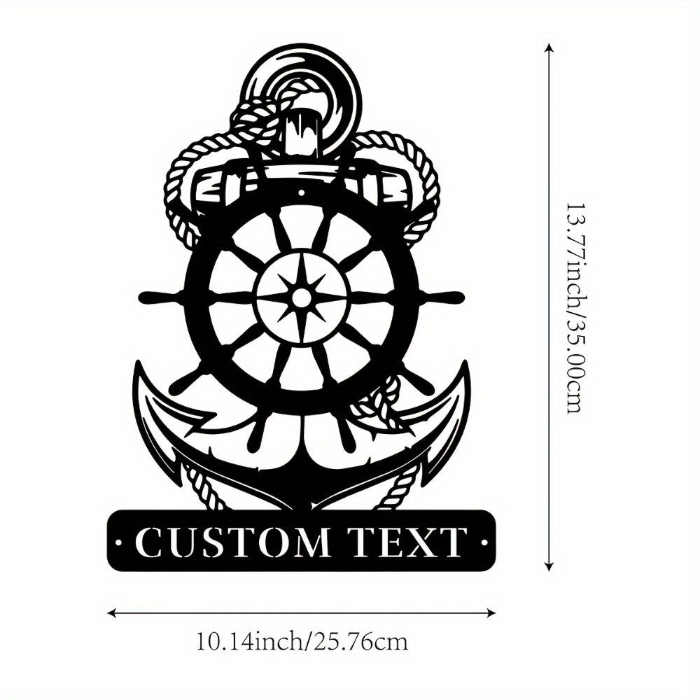 Reusable Custom Metal Anchor Ship Wheel Wall Decor Personalized Family Name House Number Indoor Outdoor TYDZ003920
Reusable Custom Metal Anchor Ship Wheel Wall Decor Personalized Family Name House Number Indoor Outdoor TYDZ003920