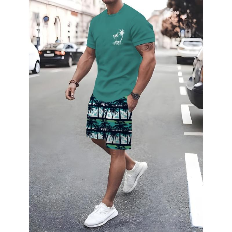 Men s Summer Style Set, Beach Coconut Tree Print, Men s Short Sleeve and Shorts 2pcs Set, Comfortable, Breathable, and Quick-Drying S
Men s Summer Style Set, Beach Coconut Tree Print, Men s Short Sleeve and Shorts 2pcs Set, Comfortable, Breathable, and Quick-Drying S