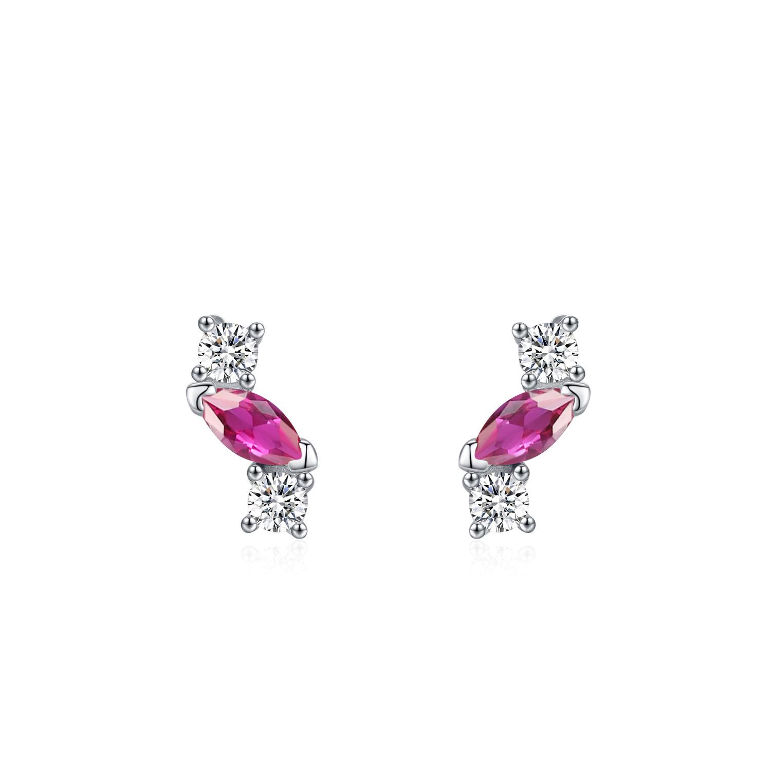 Sterling Silver Rose Red Marquise Cut Zircon Geometric Women s Stud Earrings - Niche Design S925 Silver
Sterling Silver Rose Red Marquise Cut Zircon Geometric Women s Stud Earrings - Niche Design S925 Silver