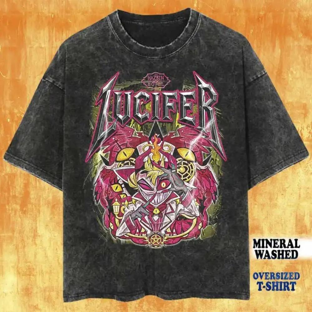 Hazbin Hotel Washed Graphic Print T-shirt Lucifer Fanmerch T-shirt Vintage Loose Highend Product Oversized Unisex T-shirt 3XL
Hazbin Hotel Washed Graphic Print T-shirt Lucifer Fanmerch T-shirt Vintage Loose Highend Product Oversized Unisex T-shirt 3XL