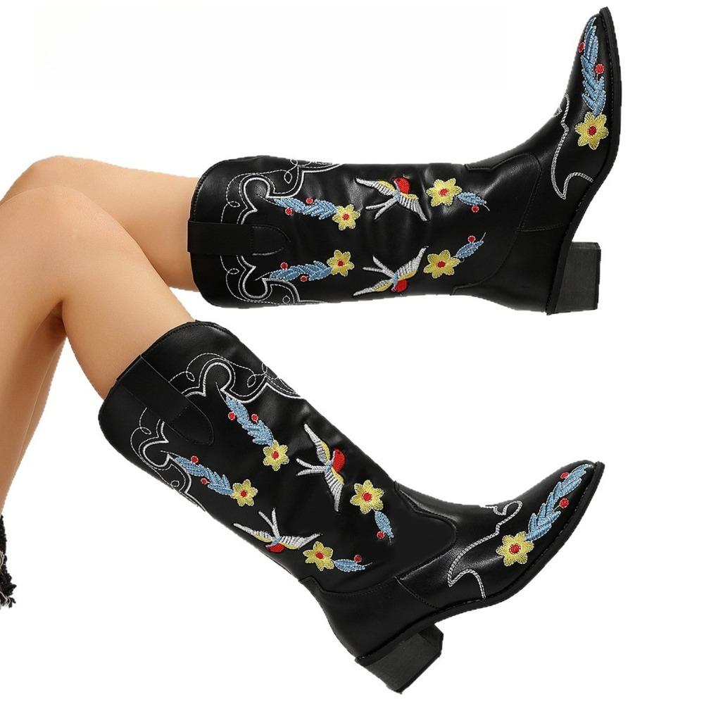 Мода осень-зима 2025, Европа и Америка, новые поступления - женские кожаные полусапожки на среднем каблуке, вышитые ковбойские сапоги с острым носком 40 чёрный
Мода осень-зима 2025, Европа и Америка, новые поступления - женские кожаные полусапожки на среднем каблуке, вышитые ковбойские сапоги с острым носком 40 чёрный