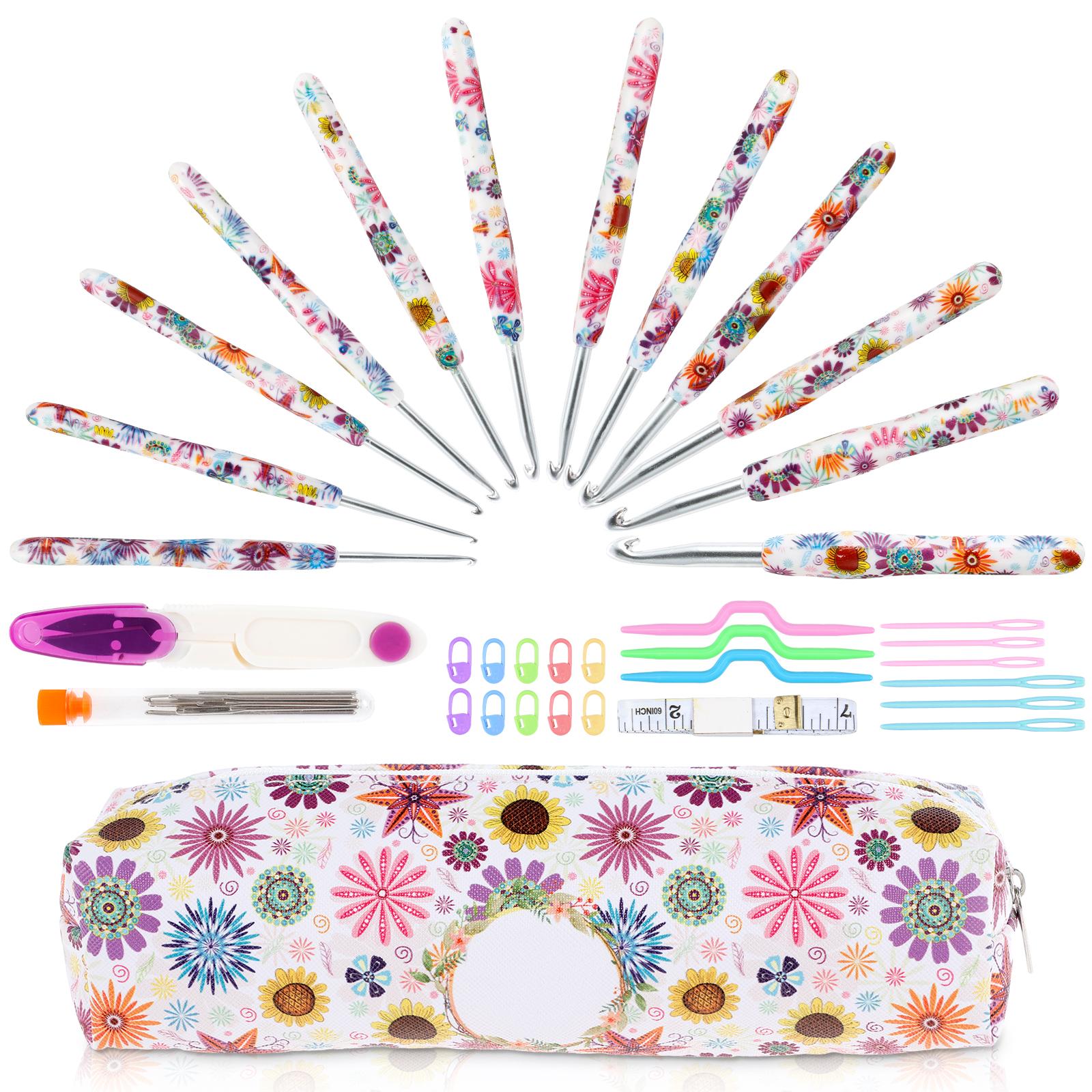 Металлический набор крючков для вязания с принтом подсолнуха в чехле, эргономичная ручка с мягкой резиновой рукояткой, подарок для начинающих, инструменты для вязания шерстяных изделий
Металлический набор крючков для вязания с принтом подсолнуха в чехле, эргономичная ручка с мягкой резиновой рукояткой, подарок для начинающих, инструменты для вязания шерстяных изделий