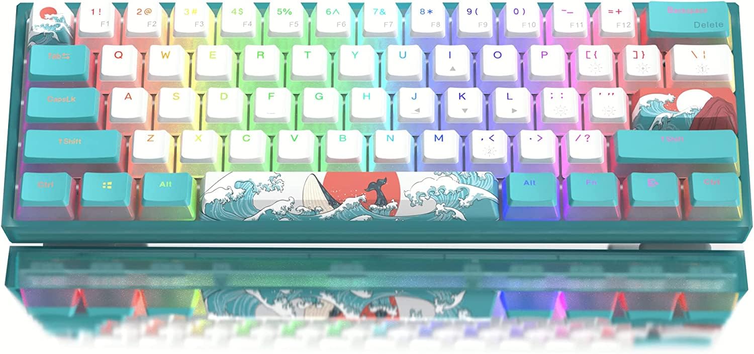 WK61 Gaming Keyboard Gaming Keyboard Red Axis 61 Keys Wired RGB Luminous LED Backlight Mechanical Gaming Keyboard with Software For Gamers Small
WK61 Gaming Keyboard Gaming Keyboard Red Axis 61 Keys Wired RGB Luminous LED Backlight Mechanical Gaming Keyboard with Software For Gamers Small
