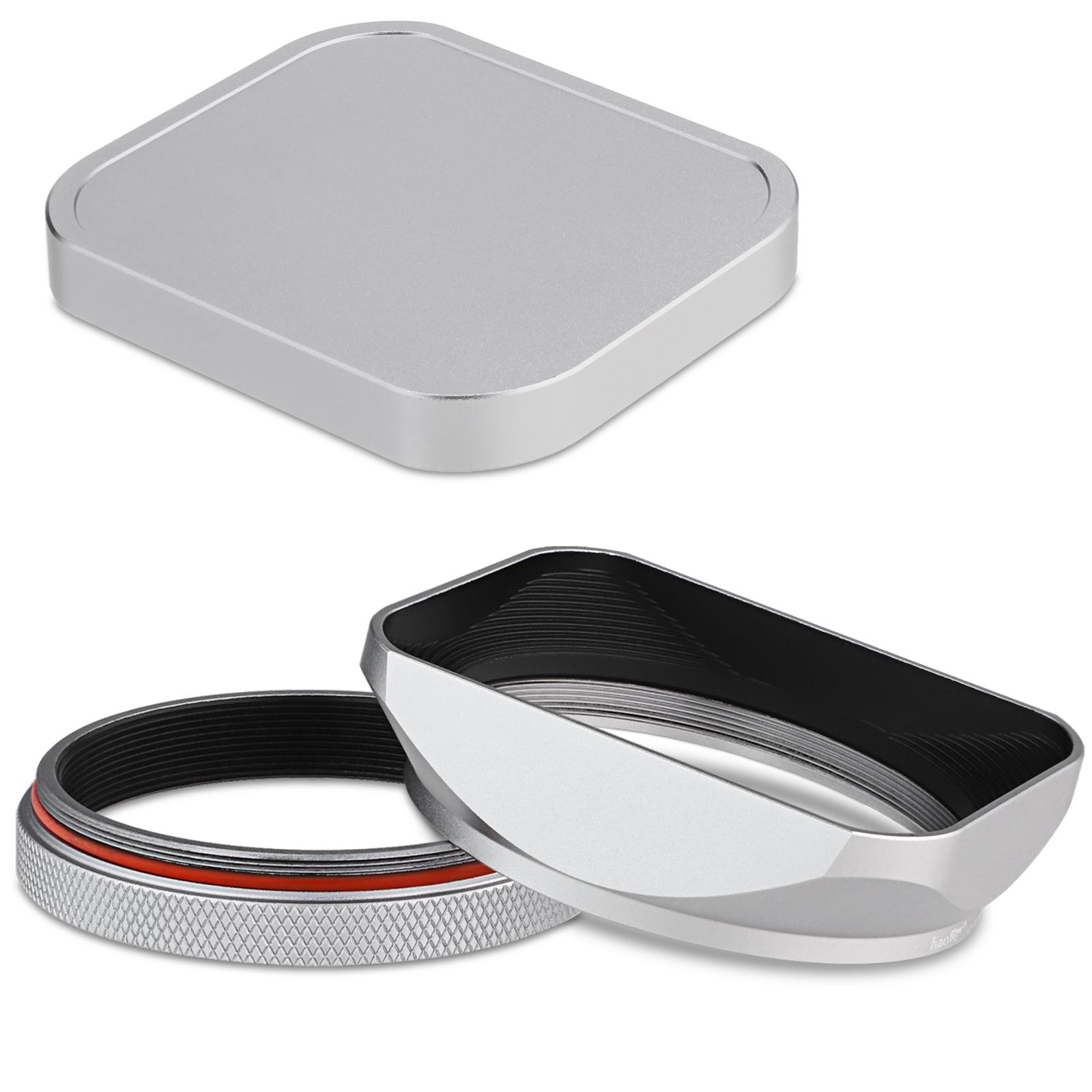 Haoge Square Metal Lens Hood for Fujifilm X100VI Fuji X100V X100F X100T with 49mm UV Filter Adapter Ring & Metal Cap Silver Black Lens Hood
Haoge Square Metal Lens Hood for Fujifilm X100VI Fuji X100V X100F X100T with 49mm UV Filter Adapter Ring & Metal Cap Silver Black Lens Hood