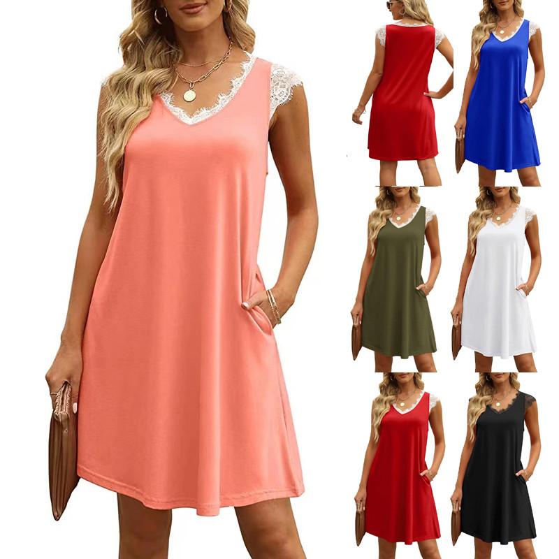 Женское летнее платье макси, женская повседневная свободная макси-юбка без рукавов с цветочным принтом пляжное платье макси с карманами плиссированное платье Хлопковое платье Пляжное платье