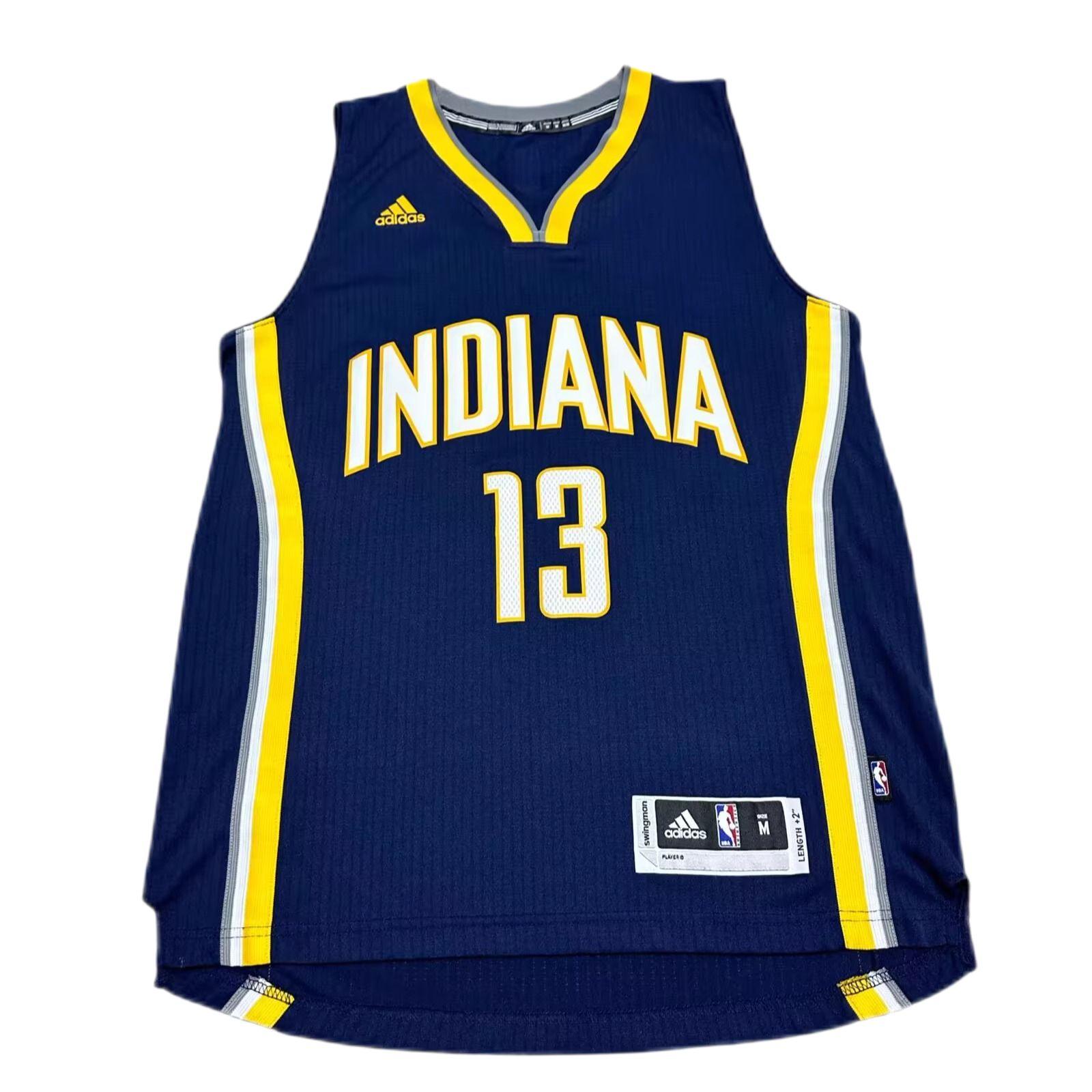 Adidas X NBA Collaboration Pacers George 13 Fashion Comfortable Soft Letter Basketball Jersey Unisex jersey Deep-Blue 7470A-312-K92511 S
Adidas X NBA Collaboration Pacers George 13 Fashion Comfortable Soft Letter Basketball Jersey Unisex jersey Deep-Blue 7470A-312-K92511 S