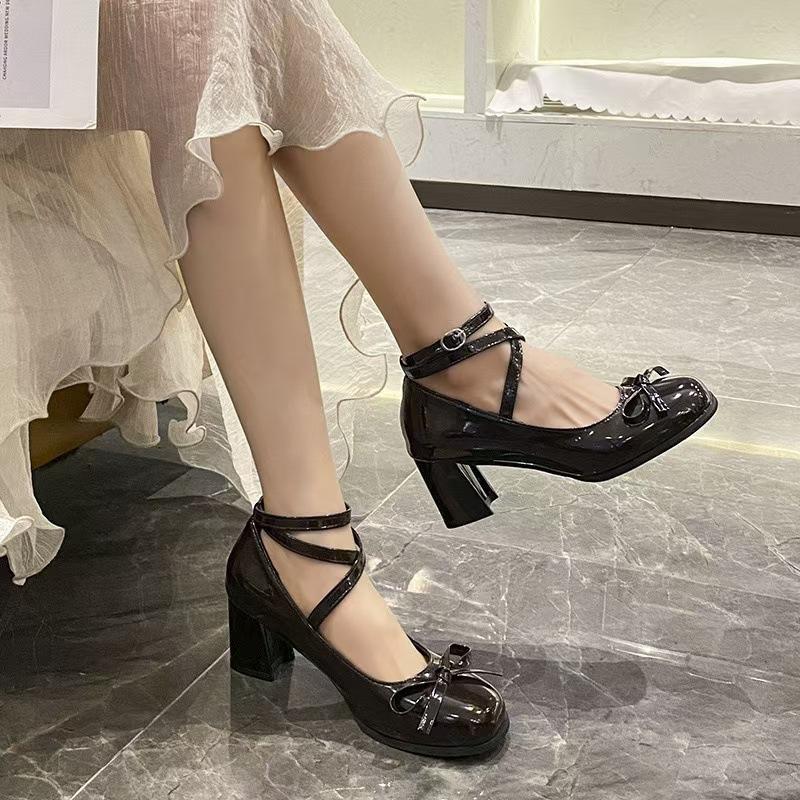 New Spring and Autumn Cross Strap Mary Jane Small Leather Shoes British Style High Heel Bow Mori Female Student Shoes 41 бордовий
New Spring and Autumn Cross Strap Mary Jane Small Leather Shoes British Style High Heel Bow Mori Female Student Shoes 41 бордовий