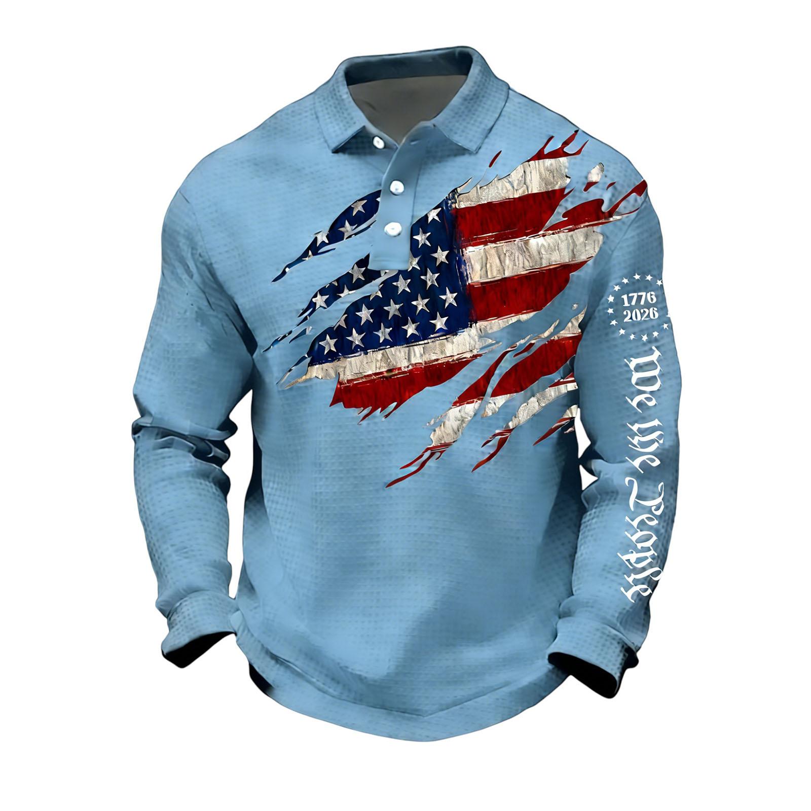 Long Sleeve Polo Shirt with Flag Print Cross Graphic and Text Design Pullover Casual Fit for Men Women L
Long Sleeve Polo Shirt with Flag Print Cross Graphic and Text Design Pullover Casual Fit for Men Women L