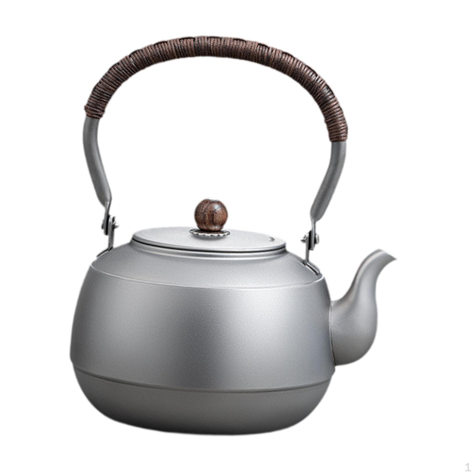 Походный чайник, кофейник, чайный горшок, посуда для открытого огня с ручкой, вода, пикник 1500ml gray