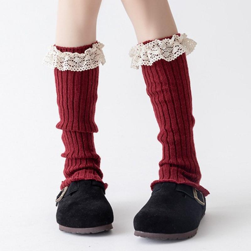 New Angola Red Bowknot Tiered Ruffled Knitted Leg Warmers Women JK Girls Lace-edge Knee High Socks Sweet Cute Lolita Leg Covers One Size
New Angola Red Bowknot Tiered Ruffled Knitted Leg Warmers Women JK Girls Lace-edge Knee High Socks Sweet Cute Lolita Leg Covers One Size