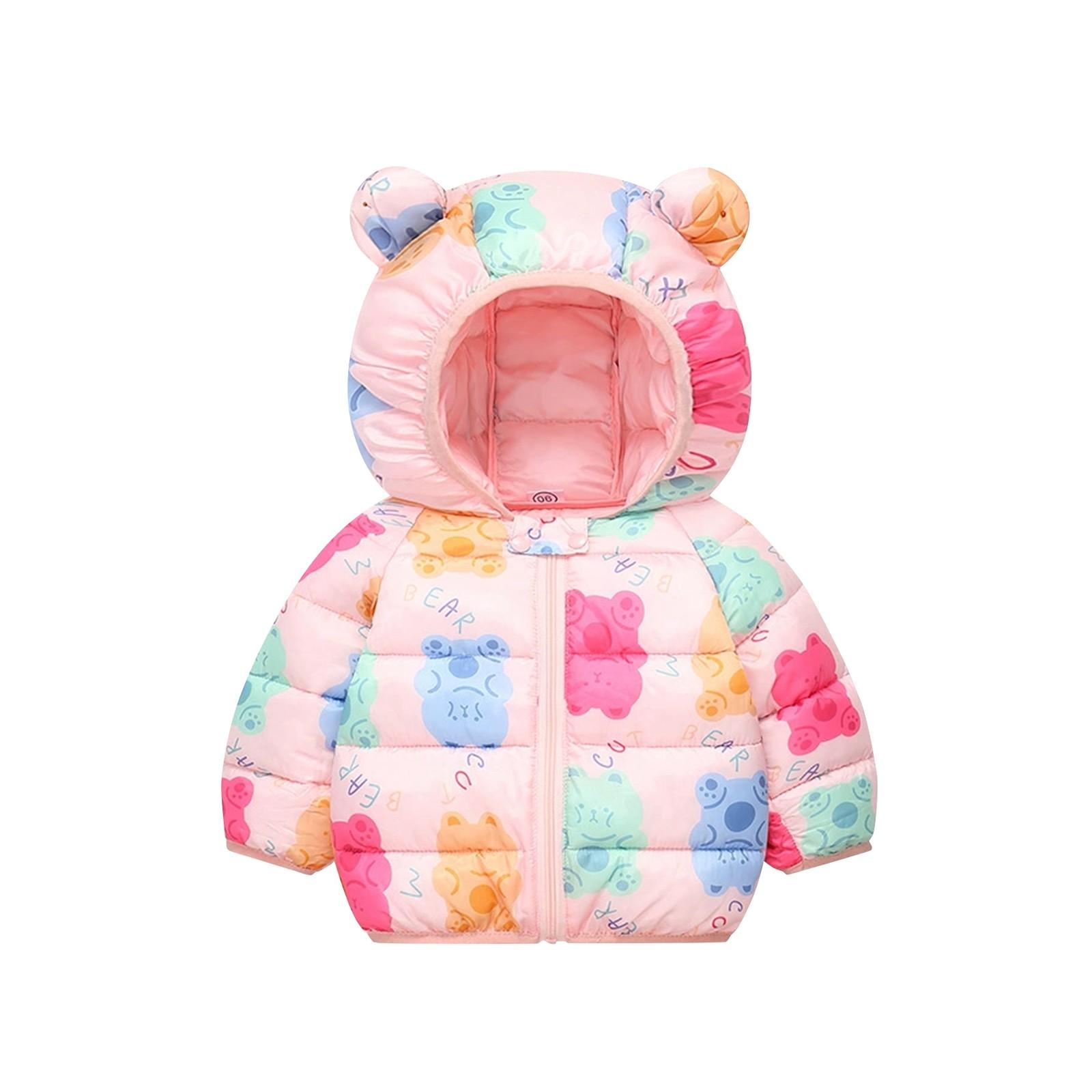 Зимние пальто для мальчиков и девочек, детская куртка на молнии с толстыми ушами, зимняя толстовка с капюшоном, одежда 90 розовый
Зимние пальто для мальчиков и девочек, детская куртка на молнии с толстыми ушами, зимняя толстовка с капюшоном, одежда 90 розовый