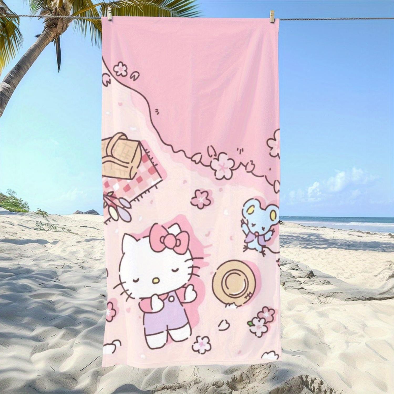 1pc Sanrio Hello Kitty Beach Towel - Large Quick-Dry Absorbent Towel with Cute Hello Kitty, Pastel Pink Floral design for Travel W30*H60(CM)
1pc Sanrio Hello Kitty Beach Towel - Large Quick-Dry Absorbent Towel with Cute Hello Kitty, Pastel Pink Floral design for Travel W30*H60(CM)
