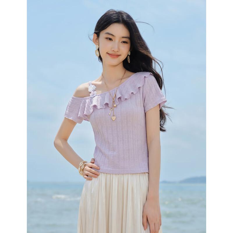 Off-shoulder Ruffle Chiffon Blouse L
Off-shoulder Ruffle Chiffon Blouse L