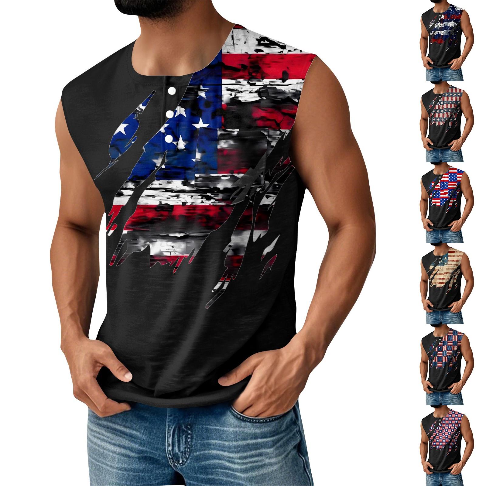 Men s Summer Independence Day Printed Sports Button Pocket Sleeveless Tank Top XL небо синє кольору
Men s Summer Independence Day Printed Sports Button Pocket Sleeveless Tank Top XL небо синє кольору