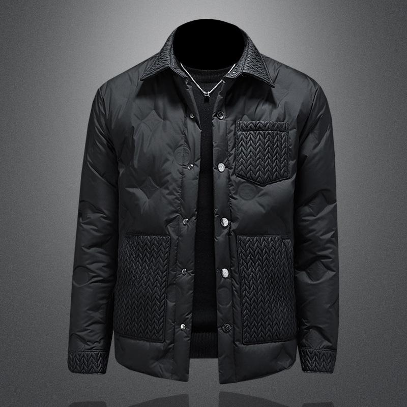2025 Autumn/Winter Men s 90% Down Shirt Collar Jacket with Hollow-out Pattern 2XL чорний
2025 Autumn/Winter Men s 90% Down Shirt Collar Jacket with Hollow-out Pattern 2XL чорний
