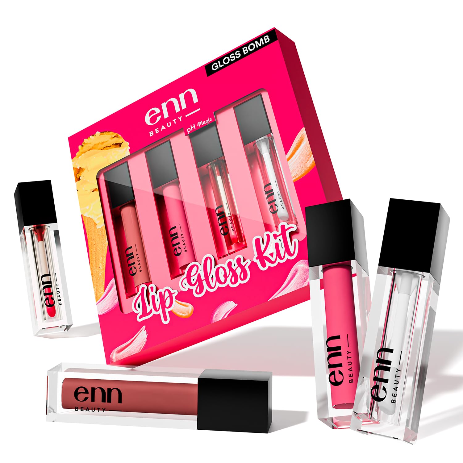 Enn Extra Shine Hydrating Lip Gloss Kit Enriched With Ghee & Vitamin E| Glossy Finish, Highly Pigmented & Lightweight| For Women, Pack Of 4, Glos
Enn Extra Shine Hydrating Lip Gloss Kit Enriched With Ghee & Vitamin E| Glossy Finish, Highly Pigmented & Lightweight| For Women, Pack Of 4, Glos