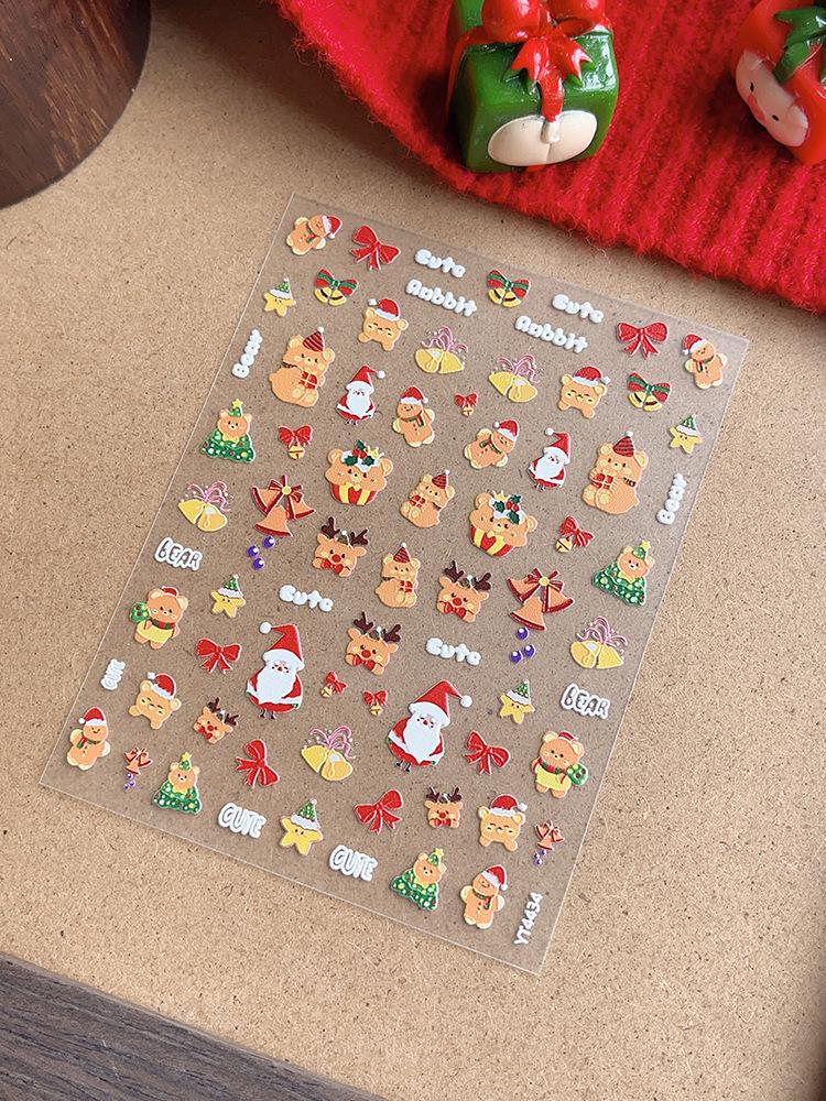 YITU Christmas Bear & Bow Nail Stickers with Adhesive Backing - Embossed Ant Diagram & Stars Design (YT4434)
YITU Christmas Bear & Bow Nail Stickers with Adhesive Backing - Embossed Ant Diagram & Stars Design (YT4434)