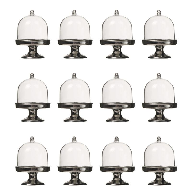 Stylish Dessert Display Plate 12pcs Mini Cake Stand with Cover for Birthday Wedding Halloween Party Supplies серебряный
Stylish Dessert Display Plate 12pcs Mini Cake Stand with Cover for Birthday Wedding Halloween Party Supplies серебряный