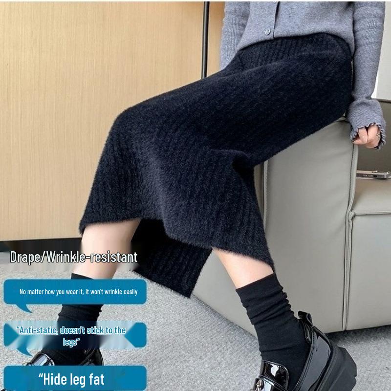 Миди-юбка из плотного трикотажа с высокой талией - Осенне-зимняя облегающая юбка с разрезом XL (suggested for 125-135 jin) чёрный
Миди-юбка из плотного трикотажа с высокой талией - Осенне-зимняя облегающая юбка с разрезом XL (suggested for 125-135 jin) чёрный